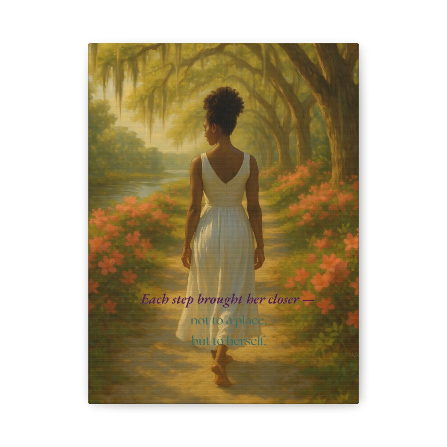 “River Path Reverie” – 9×12 Fine Art Canvas for Healing, Self-Discovery, and Stillness