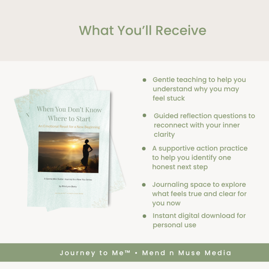 When You Don’t Know Where to Start | First-Step Reflection Mini Guide – Digital PDF