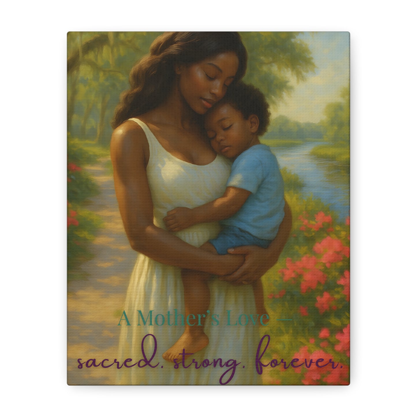 “Held by Grace” – 8×10 Fine Art Canvas for Mothers, Nurseries, and Sacred Spaces