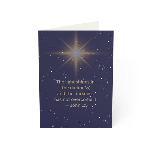 The Light Shines in the Darkness John 1:5 – Christmas Card (Box of 10)