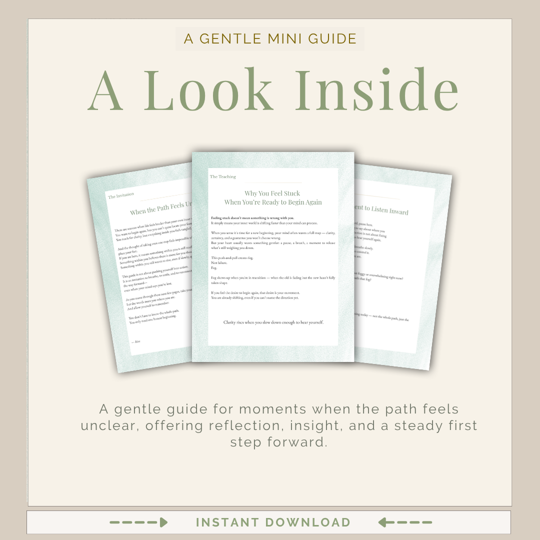 When You Don’t Know Where to Start | First-Step Reflection Mini Guide – Digital PDF
