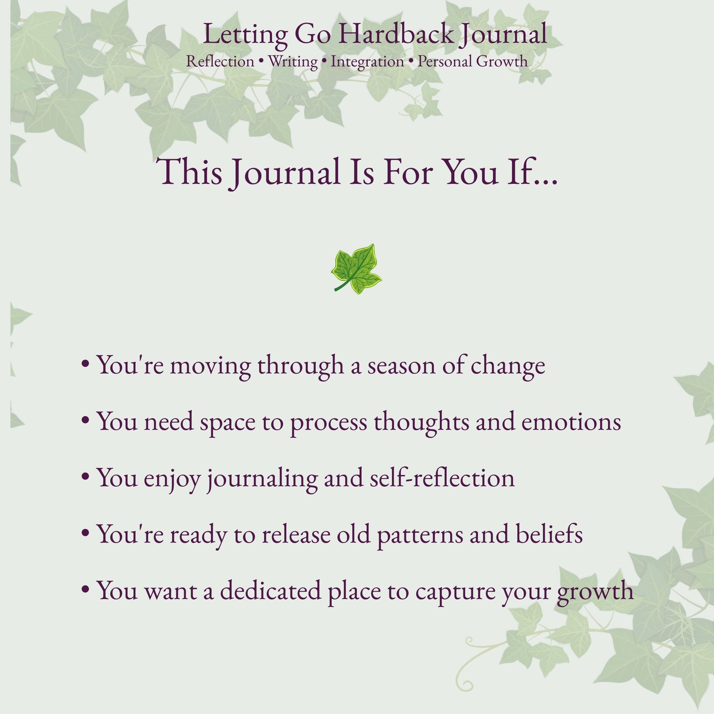 Letting Go Hardcover Journal — Reflection & Renewal Journal