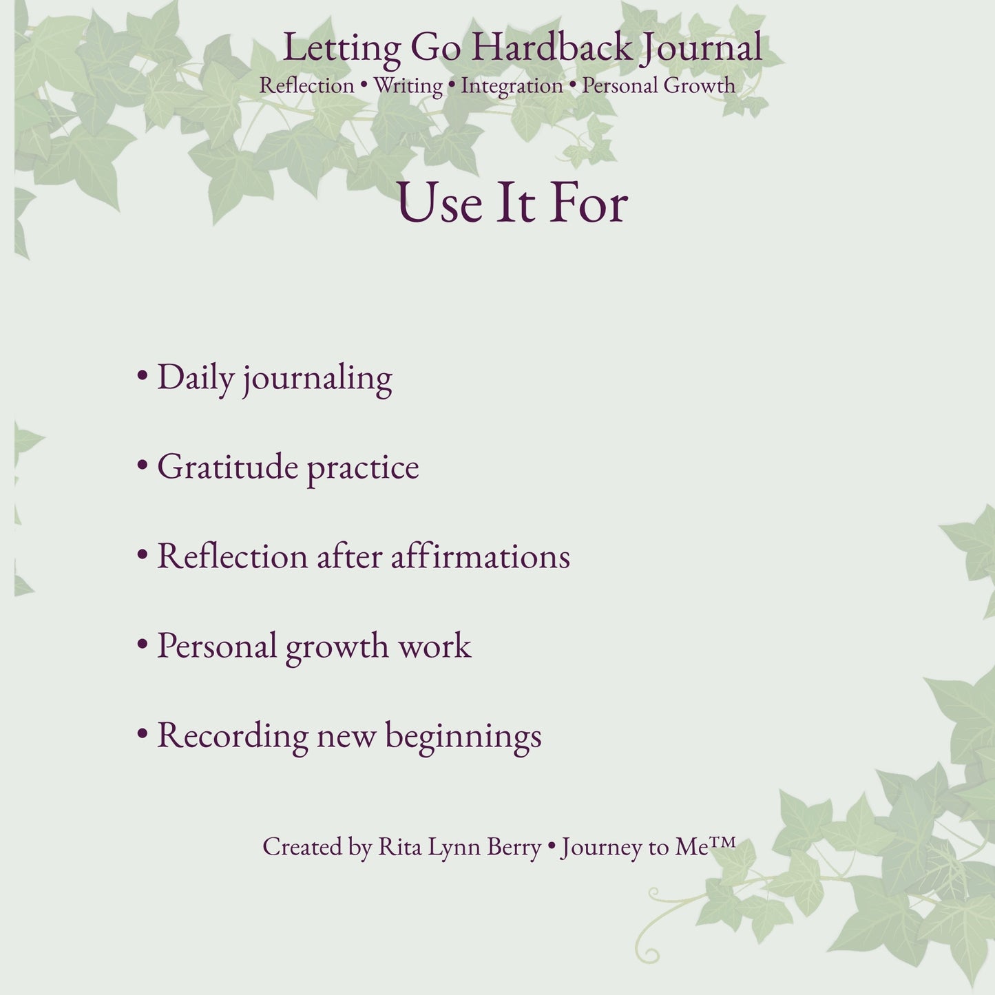 Letting Go Hardcover Journal — Reflection & Renewal Journal